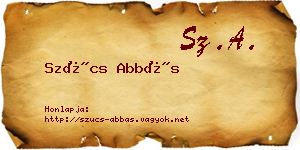 Szűcs Abbás névjegykártya
